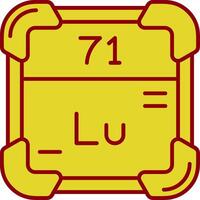 Lutetium Vintage Icon vector