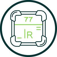 Iridium Line Circle Icon vector