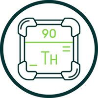 Thorium Line Circle Icon vector