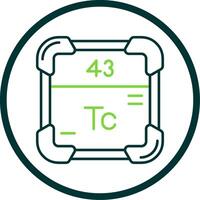 Technetium Line Circle Icon vector
