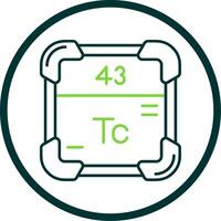 tecnecio línea circulo icono vector