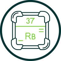 Rubidium Line Circle Icon vector