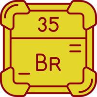 Bromine Vintage Icon vector