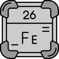 Iron Line Filled Greyscale Icon vector