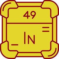 Indium Vintage Icon vector