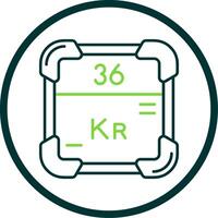 Krypton Line Circle Icon vector