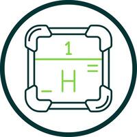 Hydrogen Line Circle Icon vector