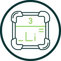 Lithium Line Circle Icon vector