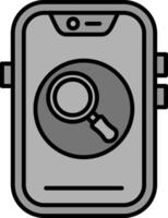 Search Line Filled Greyscale Icon vector