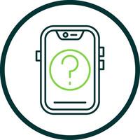 Question Line Circle Icon vector