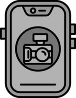 Camera Line Filled Greyscale Icon vector