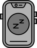 Sleep Line Filled Greyscale Icon vector