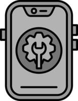 Maintenance Line Filled Greyscale Icon vector