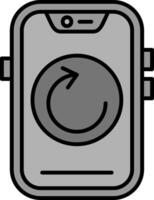 Reload Line Filled Greyscale Icon vector