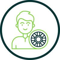 Lifesaver Line Circle Icon vector