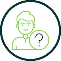 Question Line Circle Icon vector