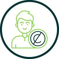 Copyright Line Circle Icon vector