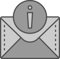 Information Line Filled Greyscale Icon vector