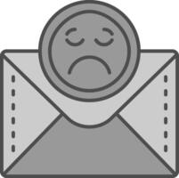 Emoji Line Filled Greyscale Icon vector