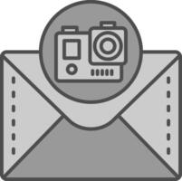 Camera Line Filled Greyscale Icon vector