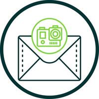 Camera Line Circle Icon vector