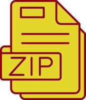 Zip Vintage Icon vector