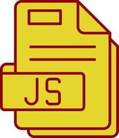 Js Vintage Icon vector