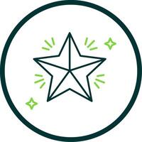 Star Line Circle Icon vector