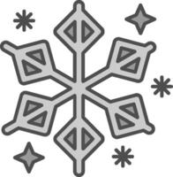 Winter Line Filled Greyscale Icon vector