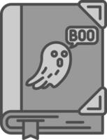 Spooky Line Filled Greyscale Icon vector