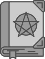 Spell Line Filled Greyscale Icon vector