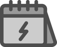 Calender Line Filled Greyscale Icon vector