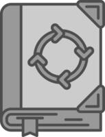 Recycled Line Filled Greyscale Icon vector