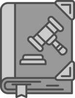 Crime Line Filled Greyscale Icon vector