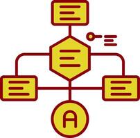 Flowchart Vintage Icon vector