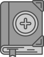 Add Line Filled Greyscale Icon vector