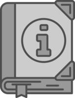 Guide Line Filled Greyscale Icon vector
