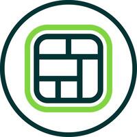 Layout Line Circle Icon vector