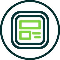Layout Line Circle Icon vector