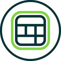 Layout Line Circle Icon vector