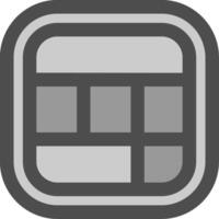 Layout Line Filled Greyscale Icon vector