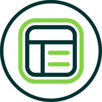 Layout Line Circle Icon vector