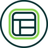 Layout Line Circle Icon vector