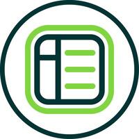 Layout Line Circle Icon vector