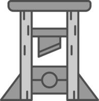 Guilotine Line Filled Greyscale Icon vector