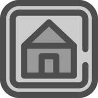 hogar línea lleno escala de grises icono vector