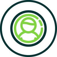 User Line Circle Icon vector