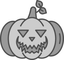 Pumpkin Line Filled Greyscale Icon vector