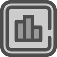 Statistics Line Filled Greyscale Icon vector