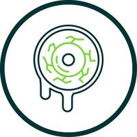 Eyes Line Circle Icon vector